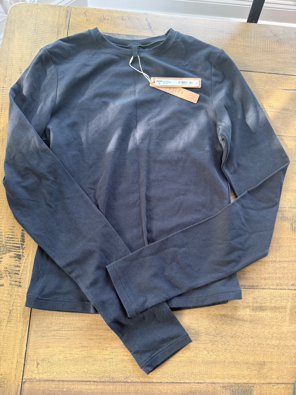 Skims cotton jersey long sleeve soot
